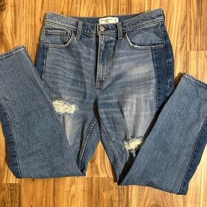 Abercrombie “The Mom” High Rise Blue/Navy Blue Jean
